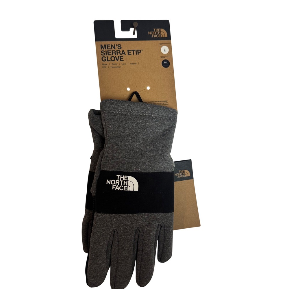 The North Face Mens Large Sierra Etip Gloves Grey Heather Touchscreen NF0A7RJ7